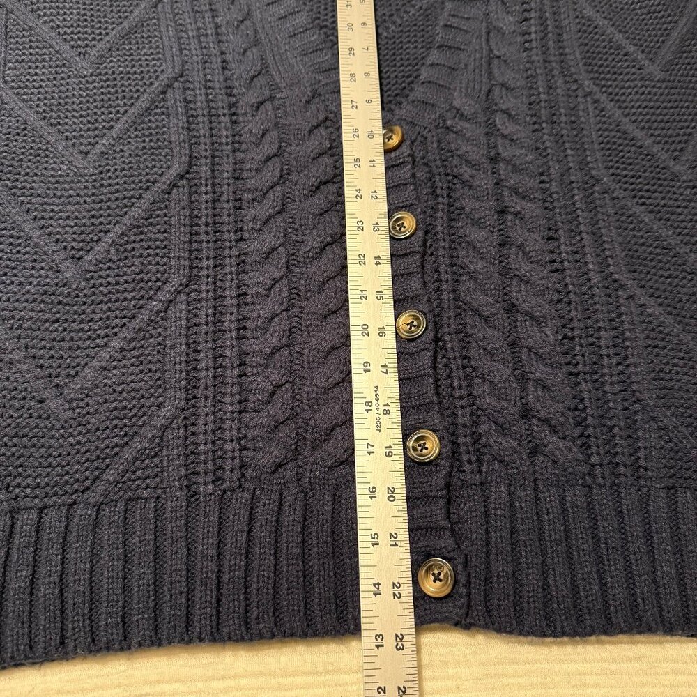 Torrid Deep Blue Cable Knit Cardigan - Picture 7 of 12